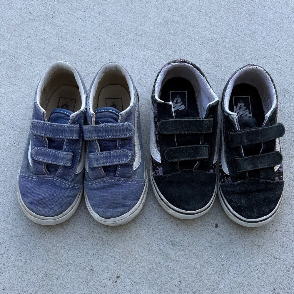 Kids Velcro Sneakers - Blue and Black